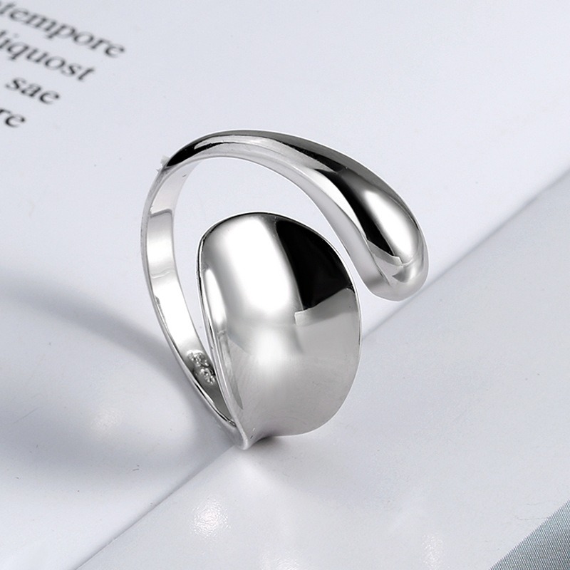 S925 sterling silver ring opening adjustable women's ring style - Image 3