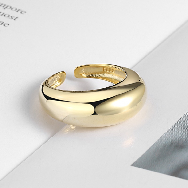 S925 sterling silver ring opening adjustable women's ring style - Image 2