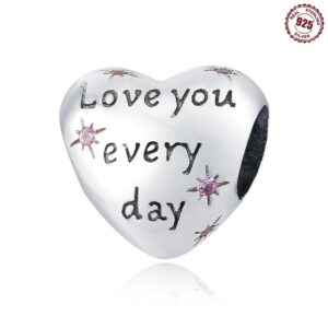 S925 sterling silver beaded DIY love bracelet accessories