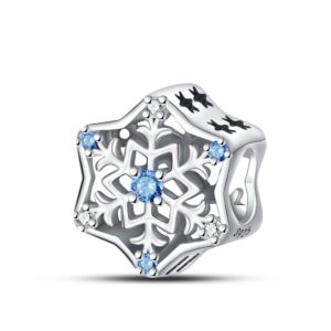 S925 Sterling Silver Beaded DIY Snowflake Bracelet Accessories