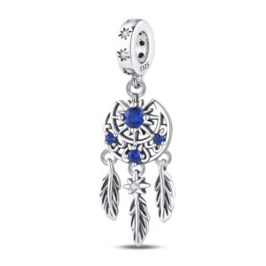 S925 sterling silver beaded dreamcatcher flower bracelet accessory