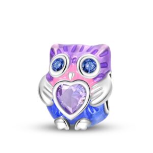 S925 Sterling Silver Beaded DIY Cartoon Owl Bracelet Accessories