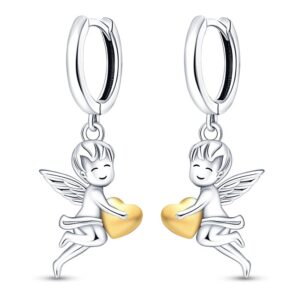 S925 sterling silver stud earrings angel earrings