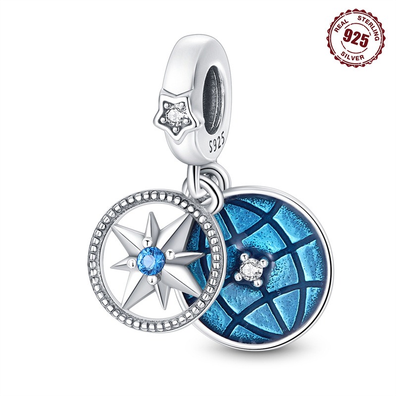 S925 Sterling Silver Beads DIY Earth Bracelet Accessories