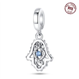 S925 Sterling Silver Beads DIY Devil's Eye Palm Bracelet Accessories