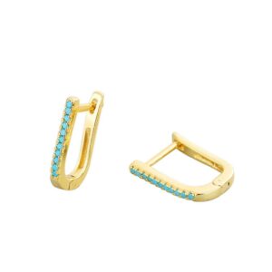 S925 sterling silver stud earrings U-shaped earrings