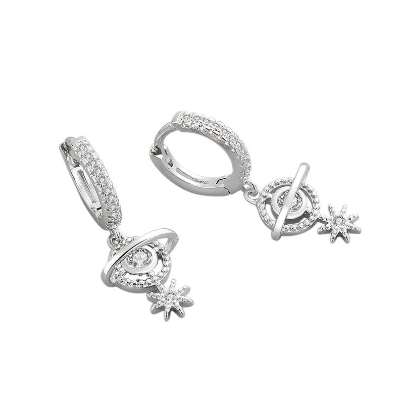 S925 sterling silver stud earrings galaxy earrings