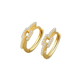 S925 sterling silver stud earrings with diamonds