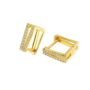 S925 sterling silver stud earrings square earrings