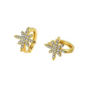 S925 sterling silver stud earrings star clip
