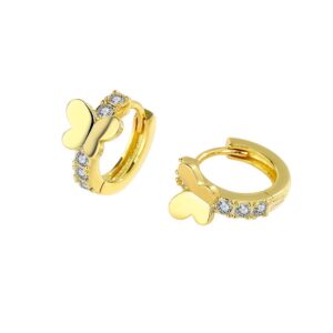 S925 sterling silver stud earrings butterfly earrings