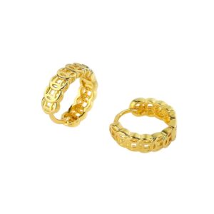 S925 sterling silver stud earrings glossy coin earrings