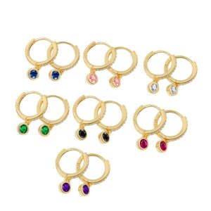 S925 sterling silver stud earrings round