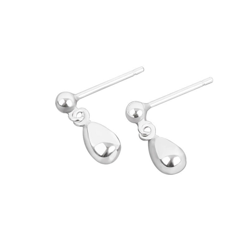S925 sterling silver stud earrings pear-shaped earrings