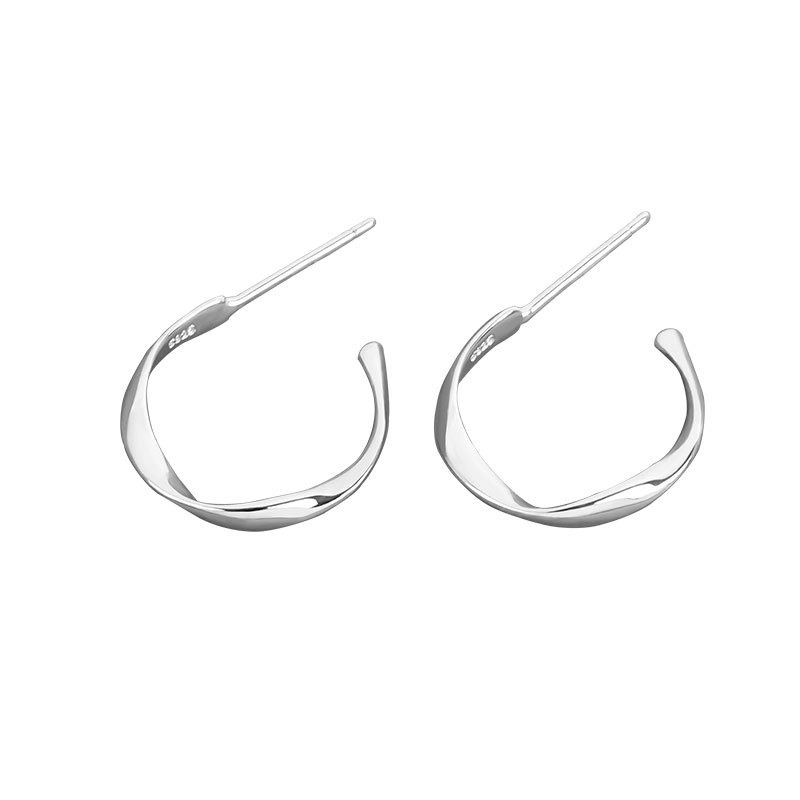 S925 Sterling Silver Stud Earrings Round Earrings