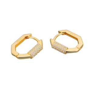 S925 sterling silver stud earrings U-shaped earrings