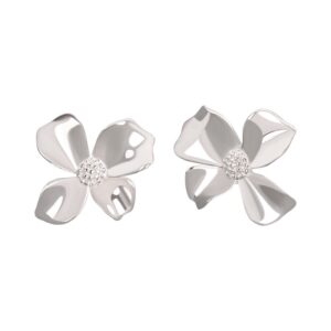 S925 sterling silver stud earrings flower earrings