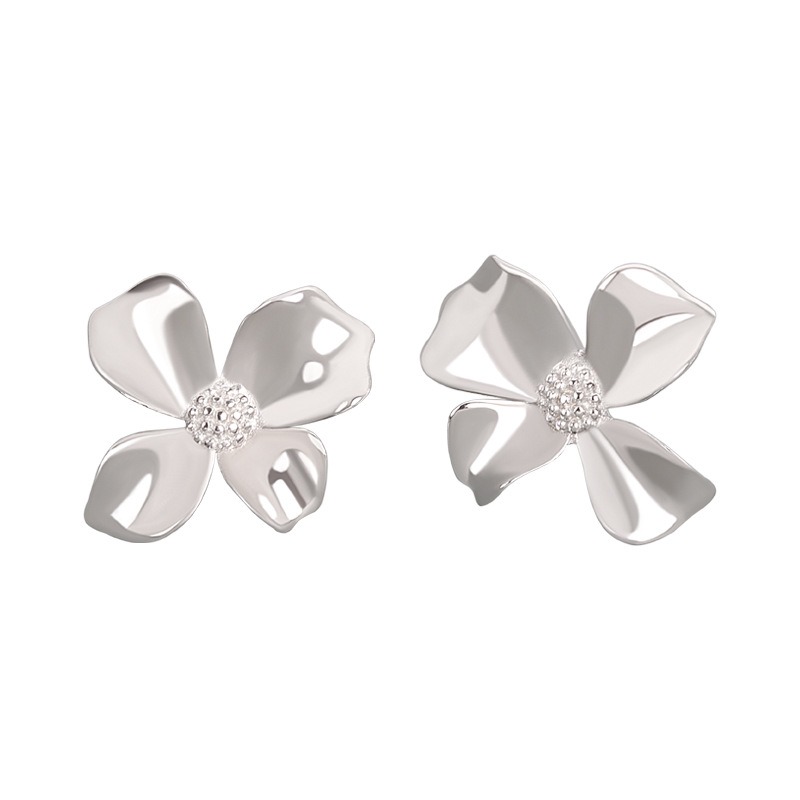 S925 sterling silver stud earrings flower earrings
