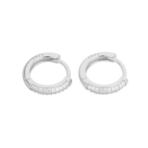 S925 sterling silver stud earrings round earrings
