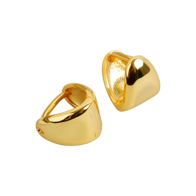 S925 sterling silver stud earrings hammer geometric triangle earrings