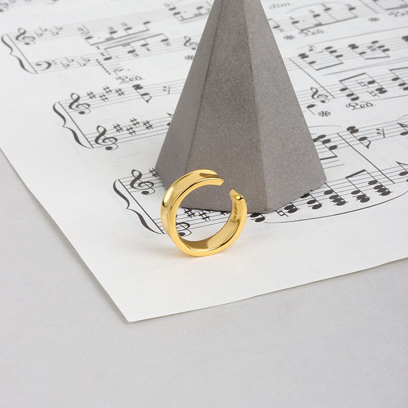 S925 sterling silver stud earrings irregular ear clips - Image 2