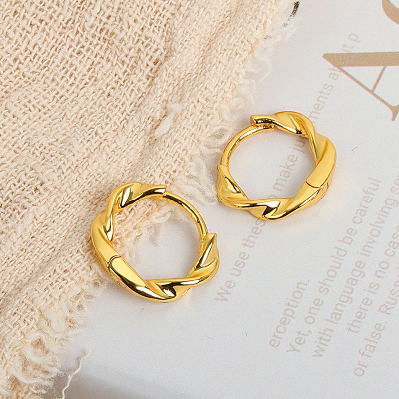 S925 sterling silver stud earrings irregular earrings - Image 2