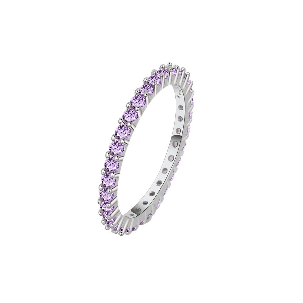 S925 Sterling Silver Ring Row Diamond Ring for Women