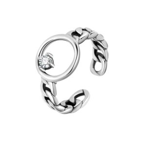 S925 sterling silver ring opening adjustable women's ring
