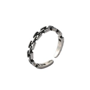 S925 sterling silver ring opening adjustable women's ring