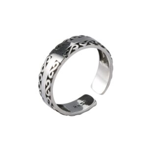 S925 sterling silver ring opening adjustable women's ring