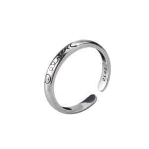S925 sterling silver ring opening adjustable women's ring