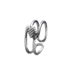 S925 sterling silver ring opening adjustable women's ring
