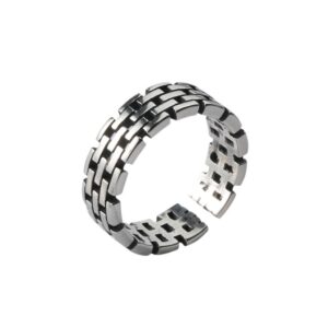 S925 sterling silver ring with adjustable opening openwork for women