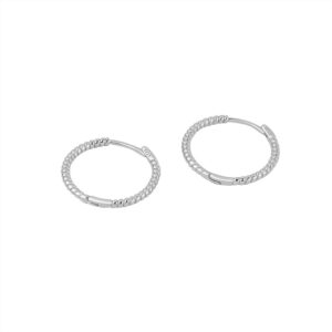 S925 sterling silver stud earrings solid twist rope earrings