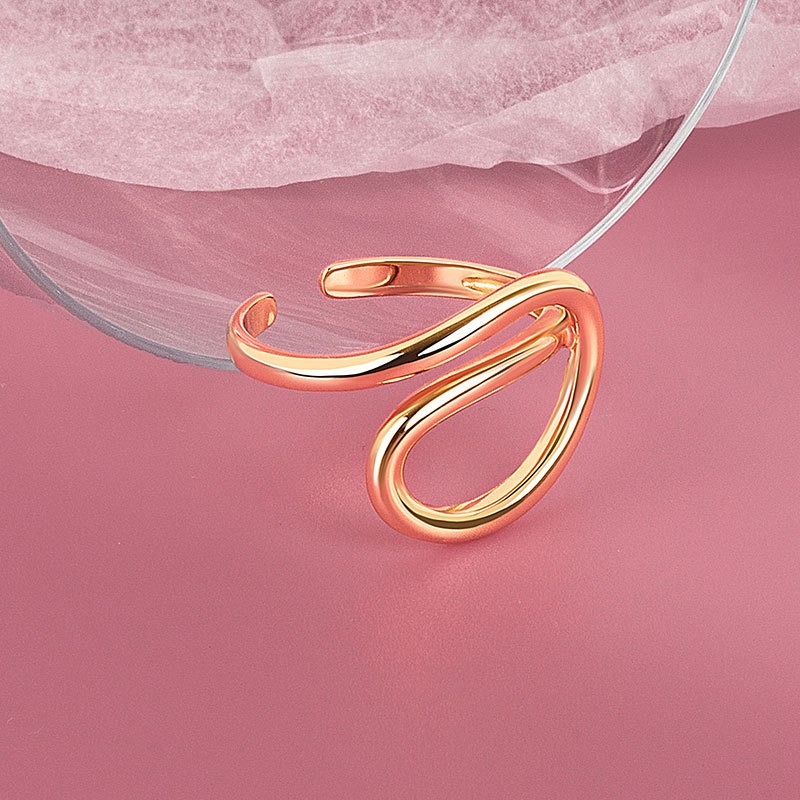 S925 sterling silver ring opening adjustable women's ring - Image 2