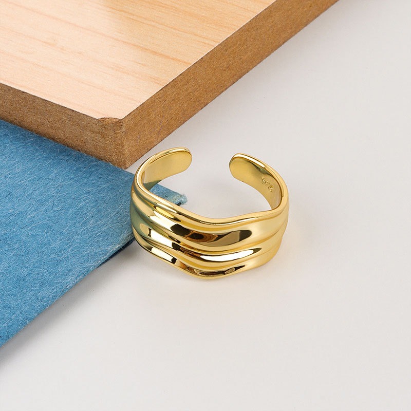 S925 sterling silver ring opening adjustable women's ring - Image 2