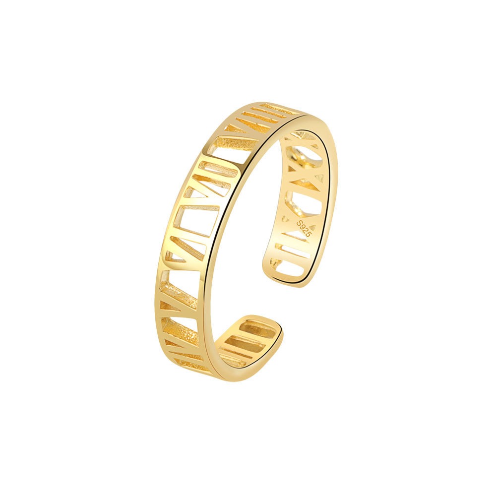 S925 sterling silver ring opening adjustable women's ring