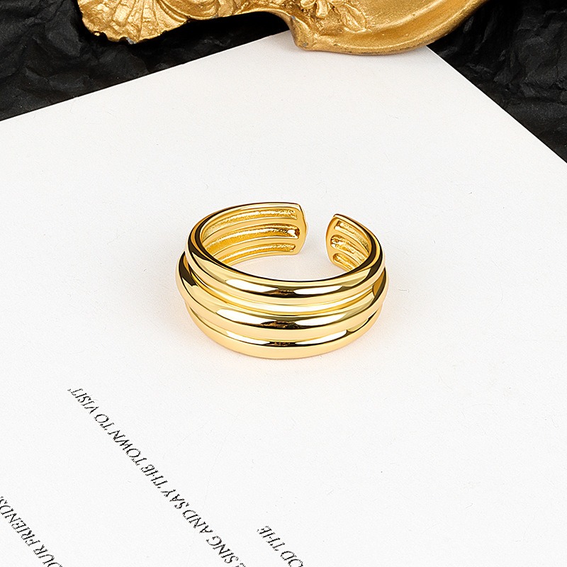 S925 sterling silver ring opening adjustable women's ring - Image 2