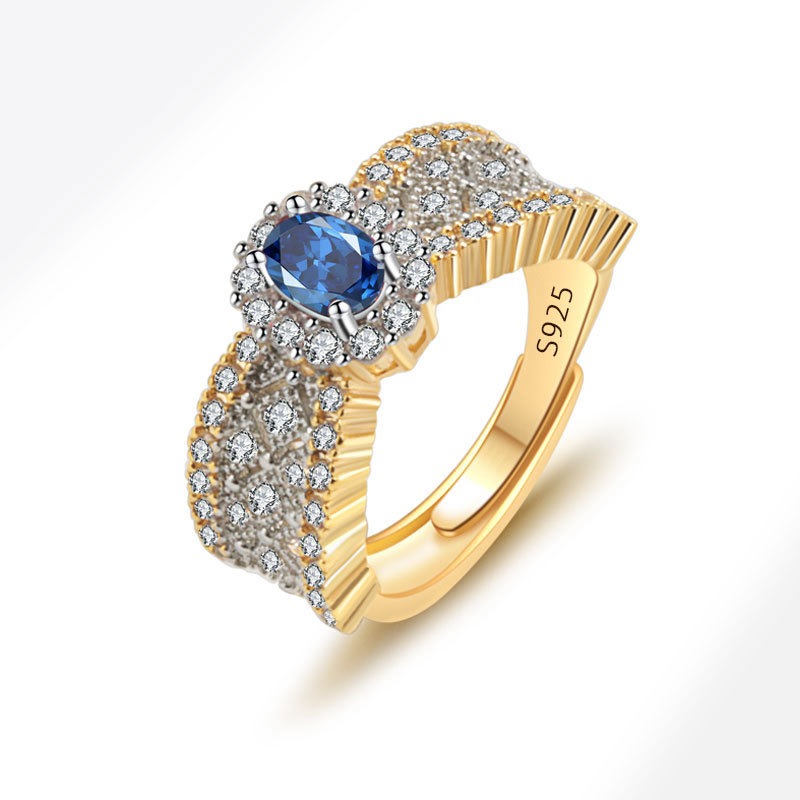 S925 sterling silver ring opening adjustable women's ring - Image 2