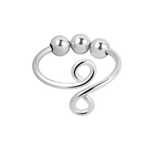 S925 sterling silver ring opening adjustable women's ring