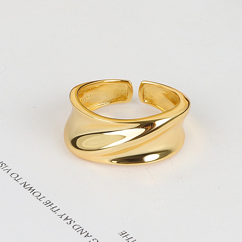 S925 sterling silver ring opening adjustable women's ring - Image 2