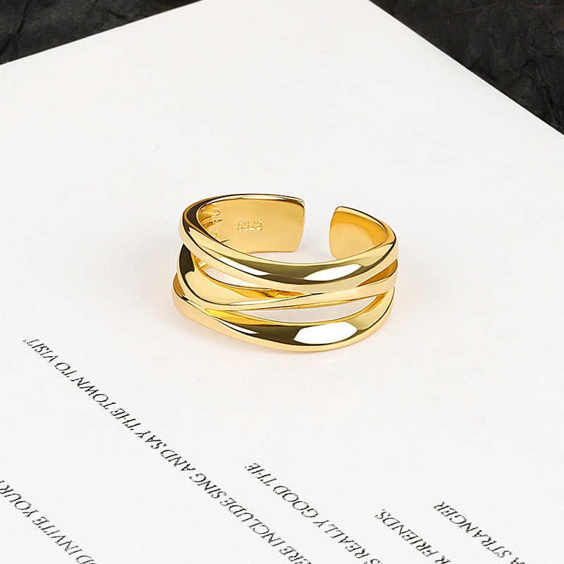 S925 sterling silver ring opening adjustable women's ring - Image 2