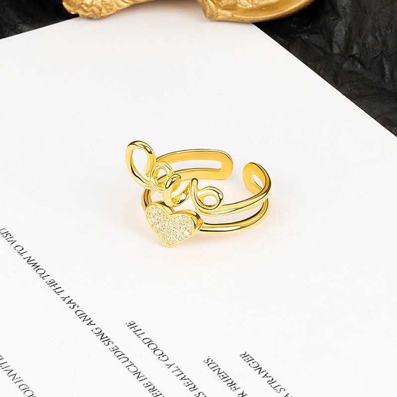 S925 sterling silver ring opening adjustable women's ring - Image 2