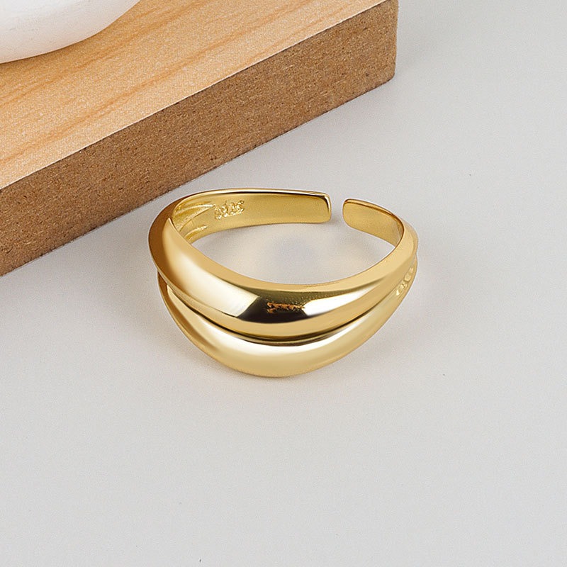 S925 sterling silver ring opening adjustable women's ring - Image 2