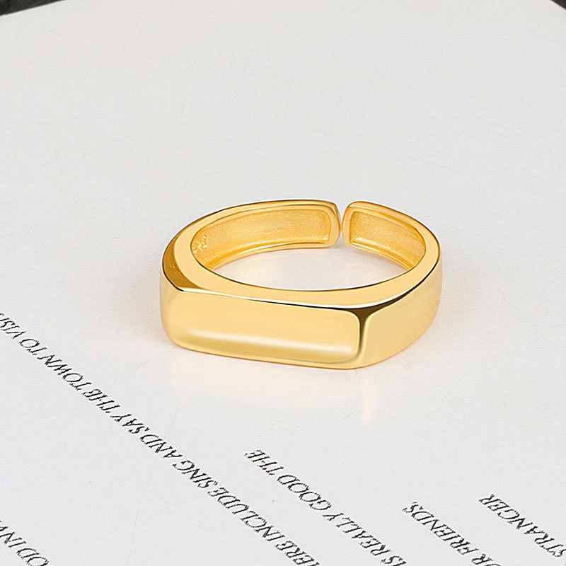 S925 sterling silver ring opening adjustable women's ring - Image 2