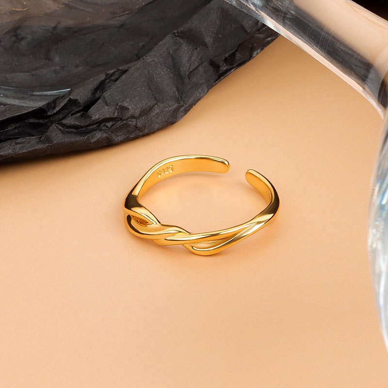 S925 sterling silver ring opening adjustable women's ring - Image 2