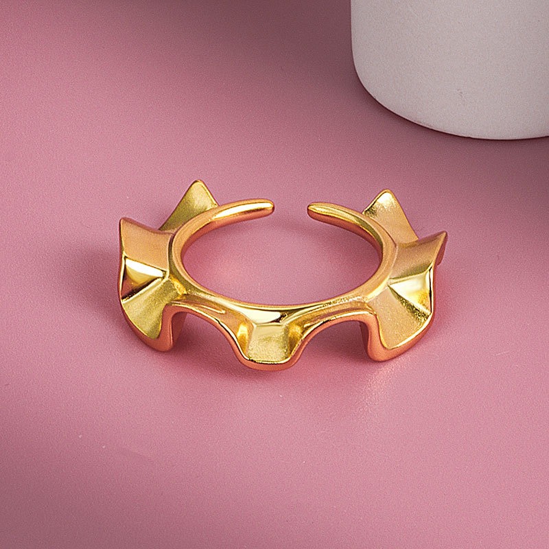 S925 sterling silver ring opening adjustable women's ring - Image 2