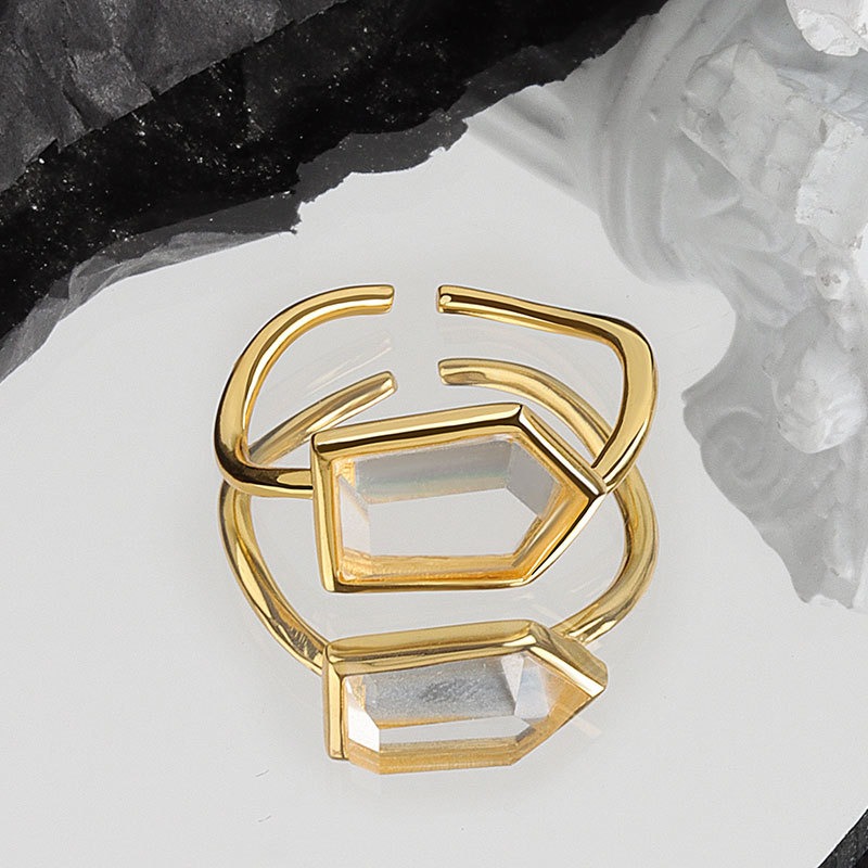 S925 sterling silver ring opening adjustable women's ring - Image 2