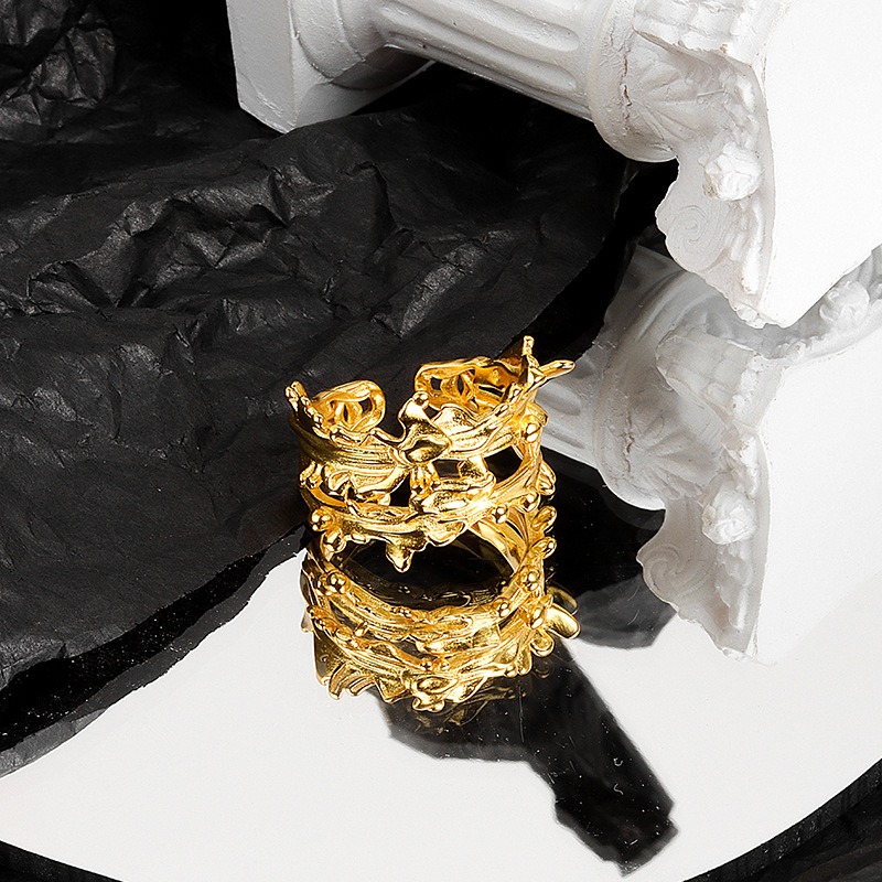 S925 sterling silver ring opening adjustable women's ring - Image 2