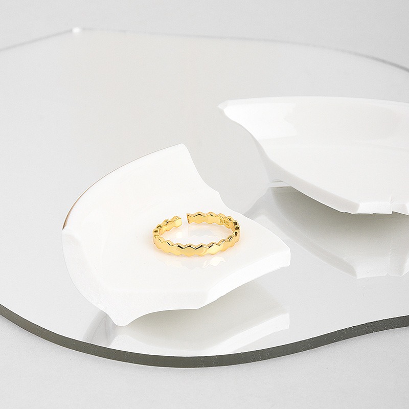 S925 sterling silver ring opening adjustable women's ring - Image 2